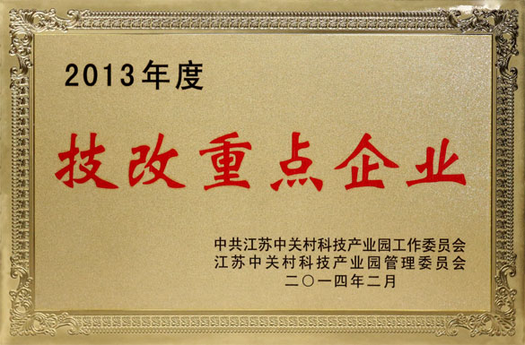 凯时集团荣获“2013年度技改重点企业”称呼